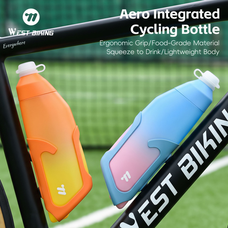 Mountain Biking Water Bottle - WEST BIKING Set Portaborraccia Aerodinamico 680ML
