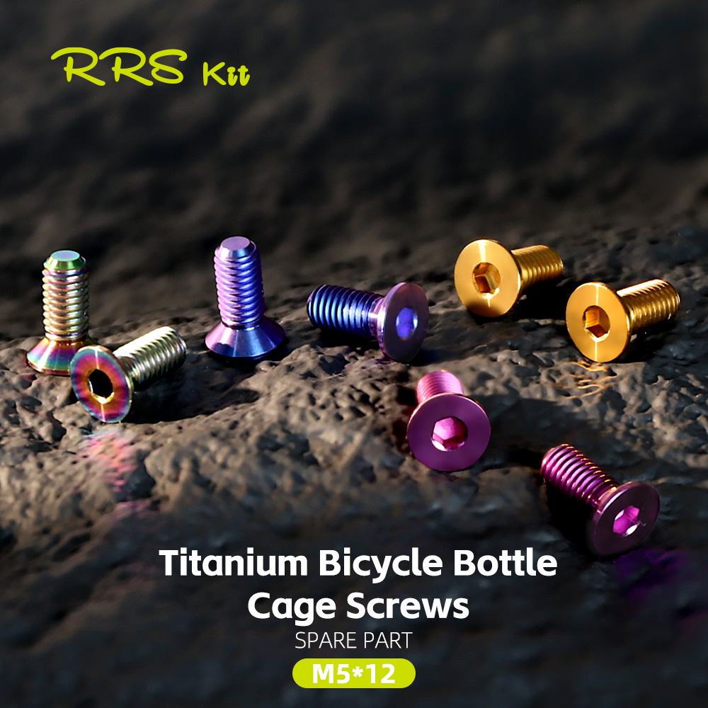 Mountain Biking Water Bottle - Rrskit Bicicletta 2 pz Titanio Portaborraccia