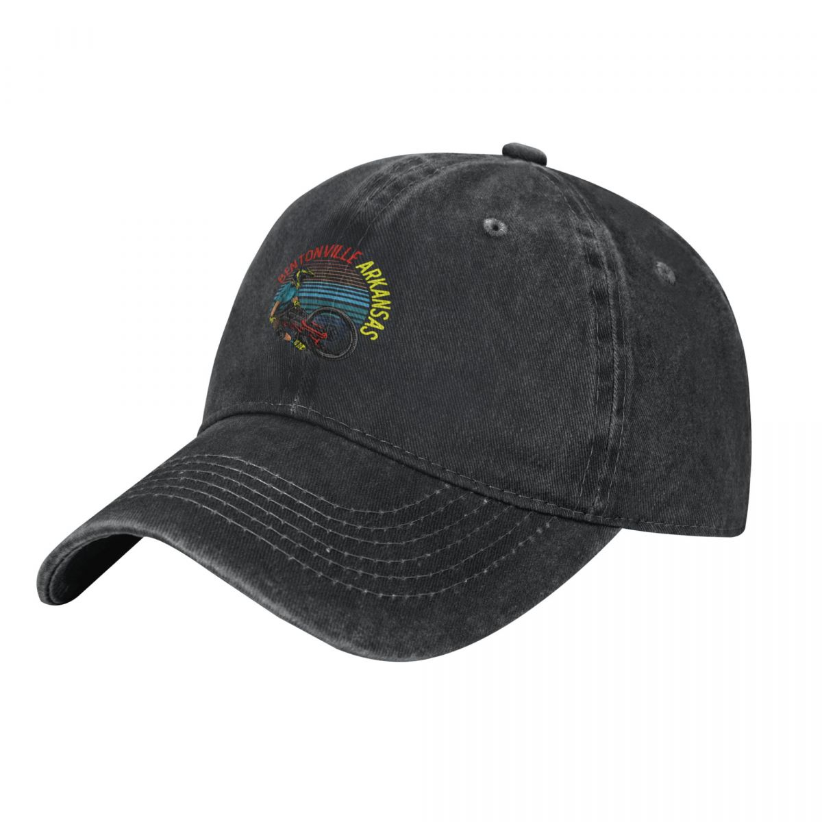 Mountain Biking Arkansas - Cappellino da baseball vintage retrò Bentonville