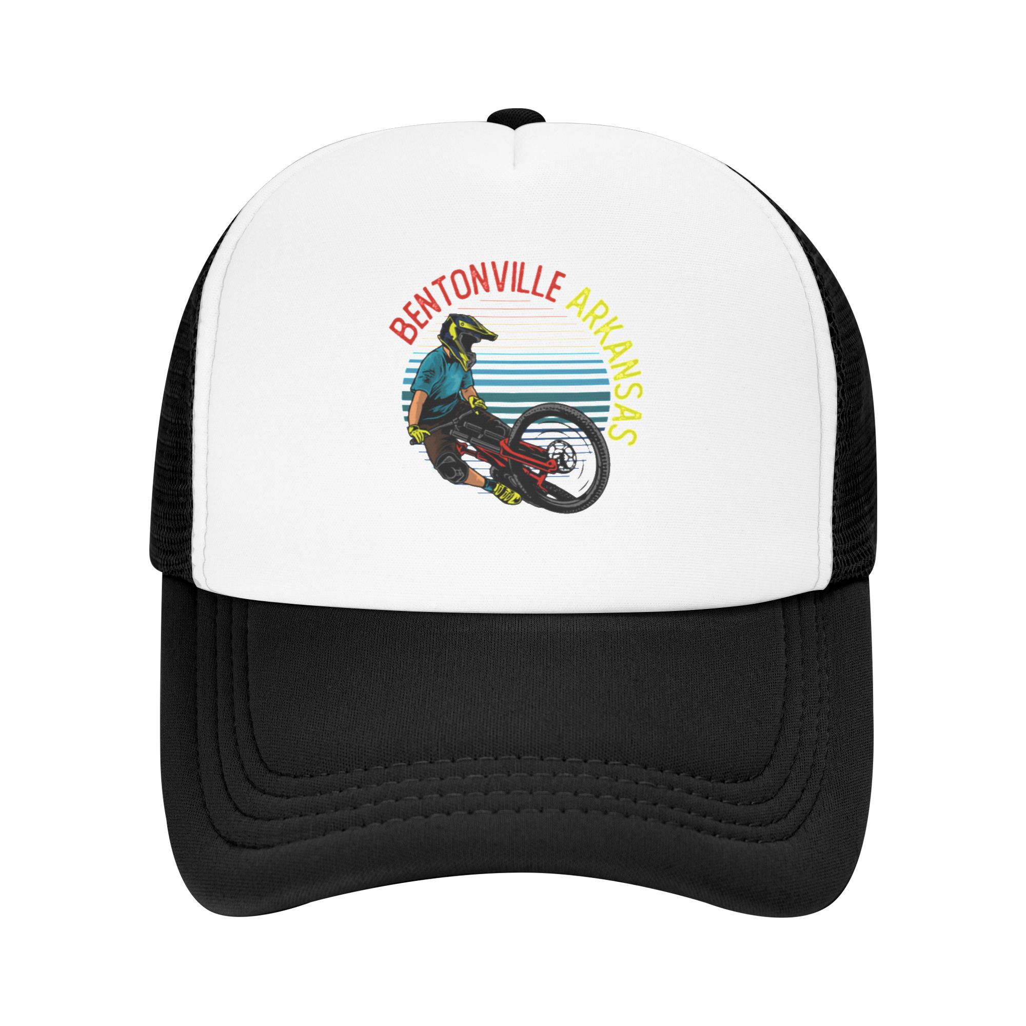 Mountain Biking Arkansas - Cappello da baseball in rete stile